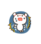 野球の応援をするくまさんスタンプ（個別スタンプ：22）
