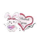 rabbit＆girl♡（個別スタンプ：1）