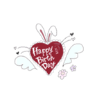 rabbit＆girl♡（個別スタンプ：7）