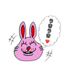 感情むきだしなウサギさん（個別スタンプ：3）