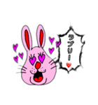 感情むきだしなウサギさん（個別スタンプ：7）
