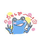 青いカエルの感情（個別スタンプ：2）