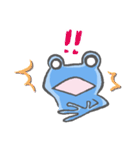 青いカエルの感情（個別スタンプ：8）