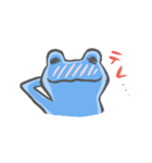 青いカエルの感情（個別スタンプ：11）
