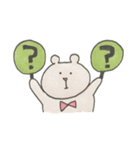 うちわ持ちくまさん（個別スタンプ：15）