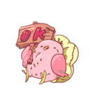 いちごのインコ（個別スタンプ：4）