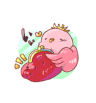 いちごのインコ（個別スタンプ：22）
