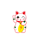 四葉招き猫（個別スタンプ：1）