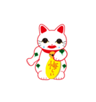 四葉招き猫（個別スタンプ：3）