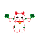 四葉招き猫（個別スタンプ：14）