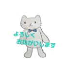色鉛筆で描いたヌイグルミねここ。公開（個別スタンプ：3）