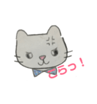 色鉛筆で描いたヌイグルミねここ。公開（個別スタンプ：5）