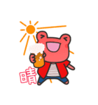 赤いかえるの日常1（個別スタンプ：3）
