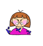 しもぶくれ女子のスタンプ（個別スタンプ：25）