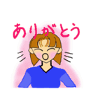 しもぶくれ女子のスタンプ（個別スタンプ：37）