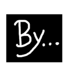 黒ベース！可愛い文字！（個別スタンプ：4）