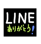 黒ベース！可愛い文字！（個別スタンプ：14）