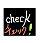 黒ベース！可愛い文字！（個別スタンプ：32）