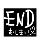 黒ベース！可愛い文字！（個別スタンプ：40）