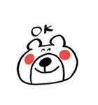 しもぶくれくま。（個別スタンプ：1）
