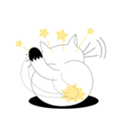 ねことんとん 白猫のリアクション（個別スタンプ：1）