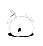 ねことんとん 白猫のリアクション（個別スタンプ：8）