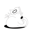 ねことんとん 白猫のリアクション（個別スタンプ：10）