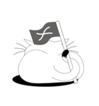 ねことんとん 白猫のリアクション（個別スタンプ：11）