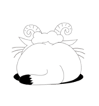 ねことんとん 白猫のリアクション（個別スタンプ：14）