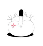 ねことんとん 白猫のリアクション（個別スタンプ：17）