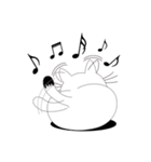 ねことんとん 白猫のリアクション（個別スタンプ：18）