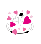 ねことんとん 白猫のリアクション（個別スタンプ：21）
