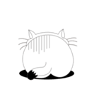 ねことんとん 白猫のリアクション（個別スタンプ：23）