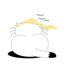 ねことんとん 白猫のリアクション（個別スタンプ：24）
