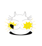 ねことんとん 白猫のリアクション（個別スタンプ：26）