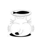 ねことんとん 白猫のリアクション（個別スタンプ：28）