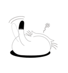 ねことんとん 白猫のリアクション（個別スタンプ：30）