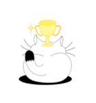 ねことんとん 白猫のリアクション（個別スタンプ：32）