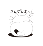 ねことんとん 白猫の日常（個別スタンプ：3）