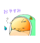 ふわふわ狐と狐の女の子（個別スタンプ：2）