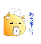 ふわふわ狐と狐の女の子（個別スタンプ：9）