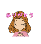 女の子挨拶（個別スタンプ：3）