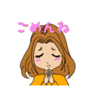 女の子挨拶（個別スタンプ：4）