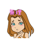 女の子挨拶（個別スタンプ：7）
