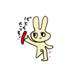 無表情なうさちゃん擬音で感情を伝える（個別スタンプ：12）