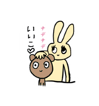 無表情なうさちゃん擬音で感情を伝える（個別スタンプ：18）