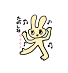 無表情なうさちゃん擬音で感情を伝える（個別スタンプ：19）
