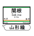 山形線(奥羽本線) 駅名 シンプル＆いつでも（個別スタンプ：7）