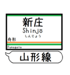 山形線(奥羽本線) 駅名 シンプル＆いつでも（個別スタンプ：35）