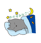 もっちりグレー猫の使いやすいスタンプ（個別スタンプ：8）